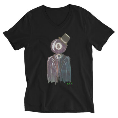 Mister 8 - T-shirt unisex a maniche corte con scollo a V