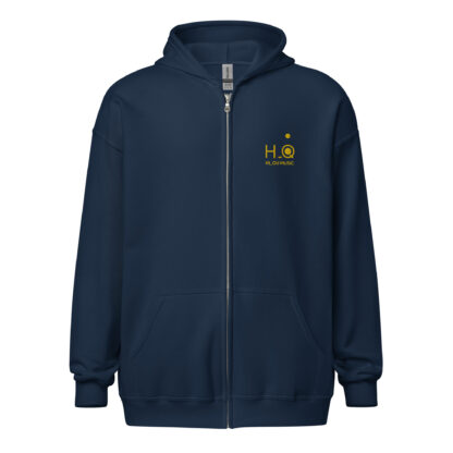 Hi-QU Music - Felpa con cappuccio e zip misto pesante unisex - immagine 2