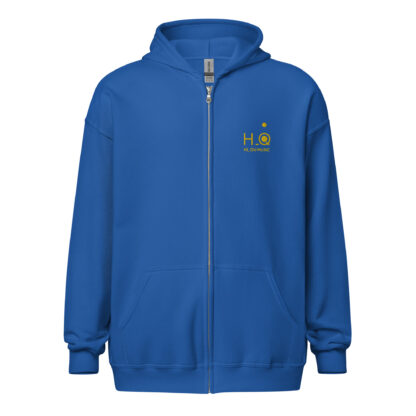 Hi-QU Music - Felpa con cappuccio e zip misto pesante unisex - immagine 4