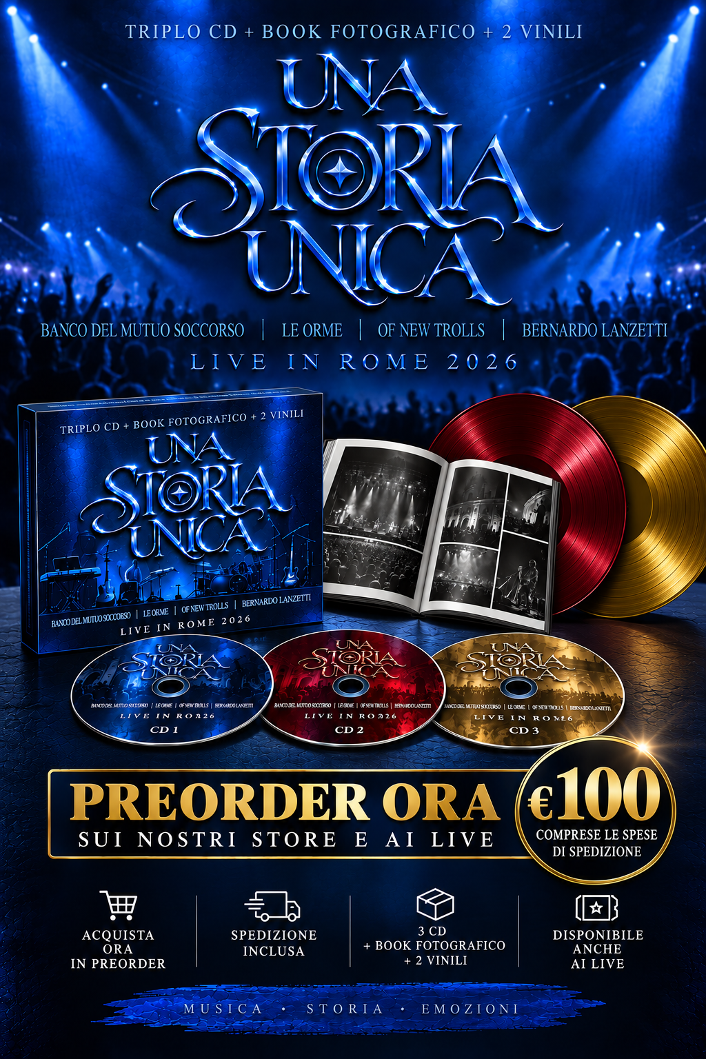 UNA STORIA UNICA – LIVE IN ROME 2026 – Box Limited Edition